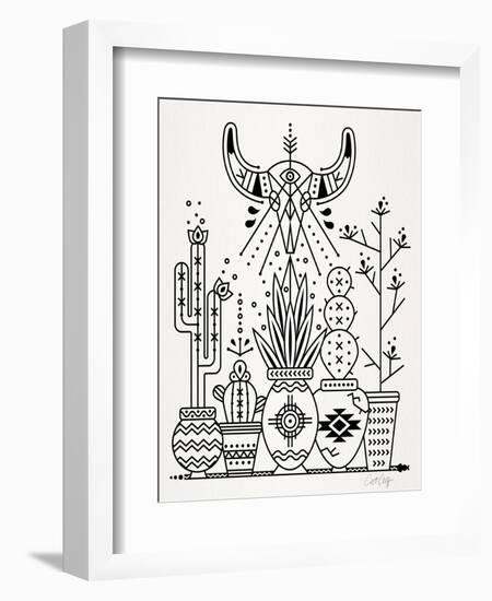 Black Santa Fe Garden-Cat Coquillette-Framed Premium Giclee Print