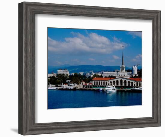 Black Sea Port Located at Base of the Caucasus Mountain, Port of Sochi, Sochi, Russia-Cindy Miller Hopkins-Framed Photographic Print