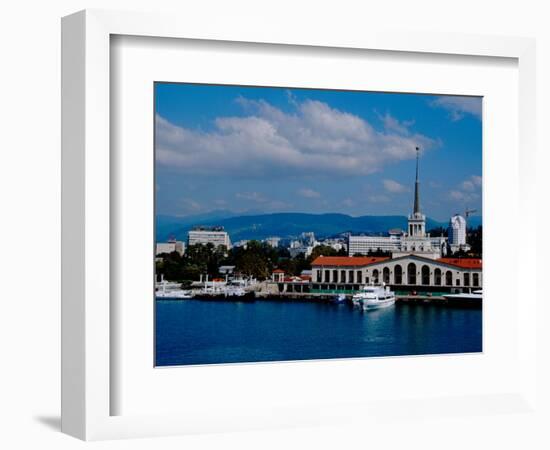 Black Sea Port Located at Base of the Caucasus Mountain, Port of Sochi, Sochi, Russia-Cindy Miller Hopkins-Framed Photographic Print