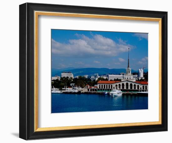 Black Sea Port Located at Base of the Caucasus Mountain, Port of Sochi, Sochi, Russia-Cindy Miller Hopkins-Framed Photographic Print