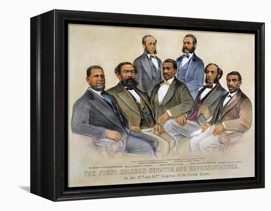 Black Senators, 1872-Currier & Ives-Framed Premier Image Canvas