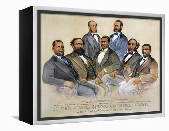 Black Senators, 1872-Currier & Ives-Framed Premier Image Canvas