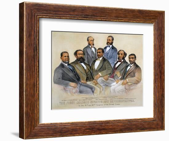 Black Senators, 1872-Currier & Ives-Framed Giclee Print