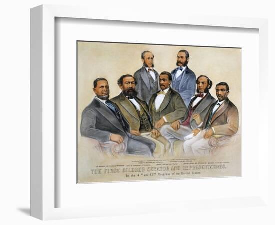 Black Senators, 1872-Currier & Ives-Framed Giclee Print