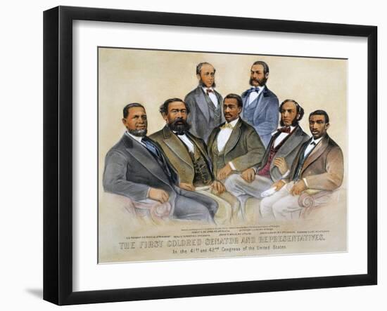 Black Senators, 1872-Currier & Ives-Framed Giclee Print