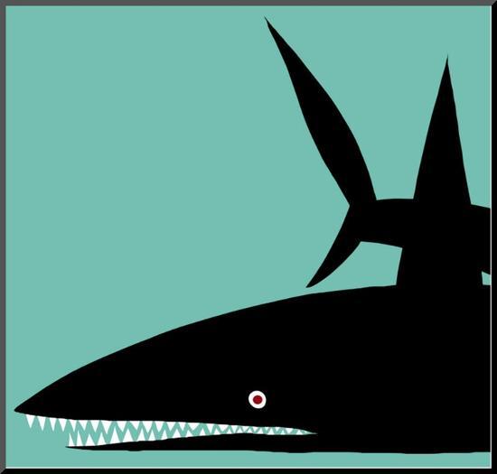 Black Shark-null-Mounted Print