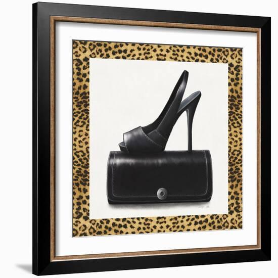 Black Shoe and Purse-Carolyn Fisk-Framed Art Print