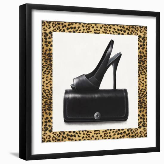 Black Shoe and Purse-Carolyn Fisk-Framed Art Print