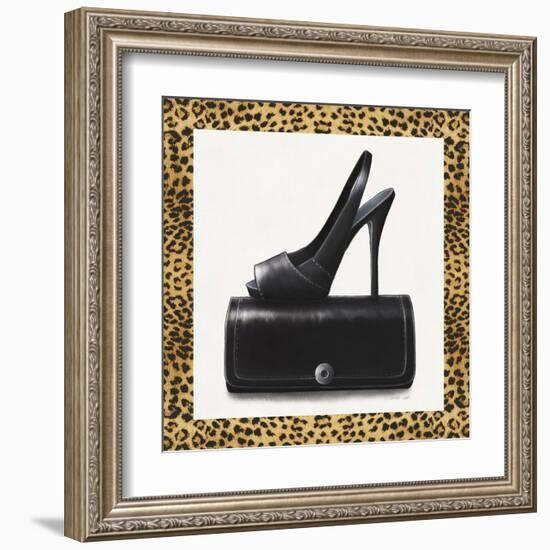 Black Shoe and Purse-Carolyn Fisk-Framed Art Print