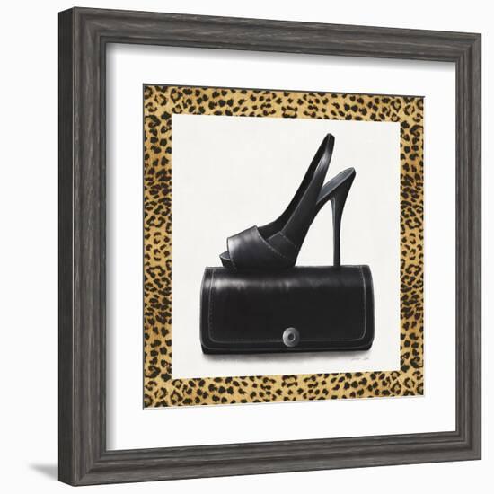 Black Shoe and Purse-Carolyn Fisk-Framed Art Print