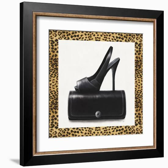 Black Shoe and Purse-Carolyn Fisk-Framed Art Print