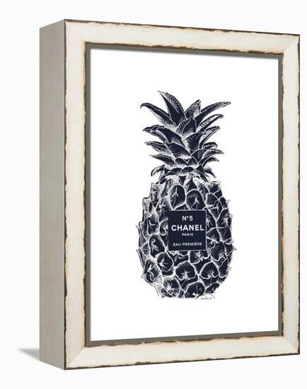 Black Silver Pineapple-Amanda Greenwood-Framed Stretched Canvas