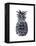 Black Silver Pineapple-Amanda Greenwood-Framed Stretched Canvas