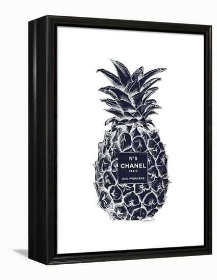 Black Silver Pineapple-Amanda Greenwood-Framed Stretched Canvas