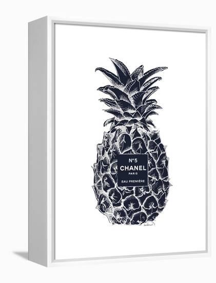 Black Silver Pineapple-Amanda Greenwood-Framed Stretched Canvas