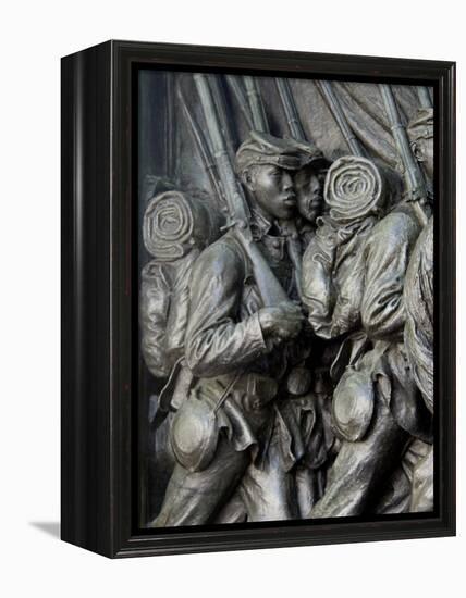 Black Soldiers of the 54Th Massachusetts Regiment, Memorial in Boston, Massachusetts-null-Framed Premier Image Canvas