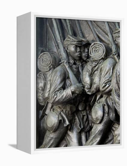 Black Soldiers of the 54Th Massachusetts Regiment, Memorial in Boston, Massachusetts-null-Framed Premier Image Canvas