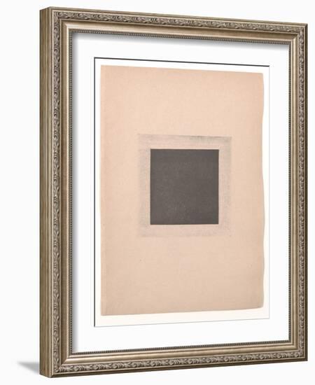 Black Square for from Cubism and Futurism to Suprematism: A New Realism in Painting , 1916 (Letterp-Kazimir Severinovich Malevich-Framed Giclee Print