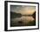 Black Swans Glide on the Lake at Ibirapuera Park in Sao Paulo at Sunrise-Alex Saberi-Framed Photographic Print