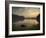 Black Swans Glide on the Lake at Ibirapuera Park in Sao Paulo at Sunrise-Alex Saberi-Framed Photographic Print