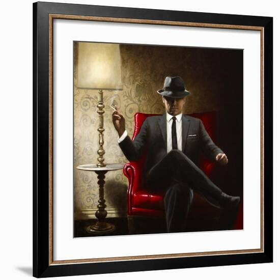 Black Tie-John Silver-Framed Art Print