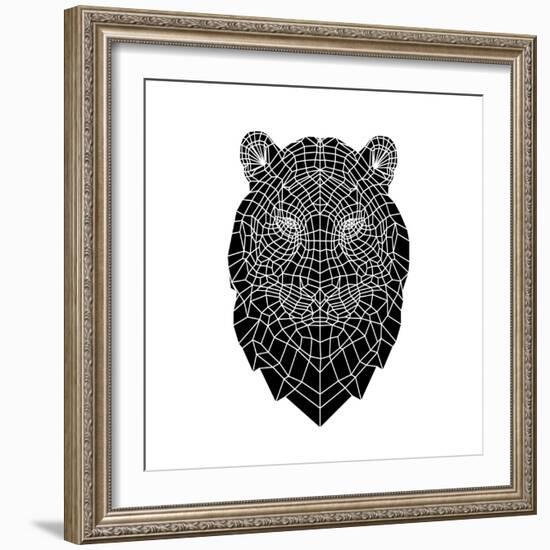 Black Tiger Head-NaxArt-Framed Art Print