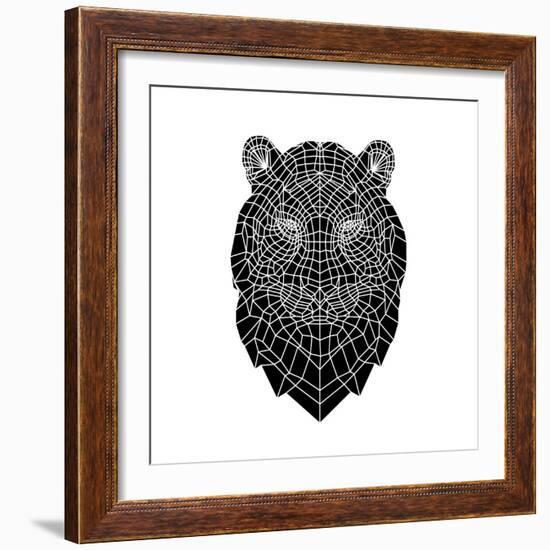 Black Tiger Head-NaxArt-Framed Art Print