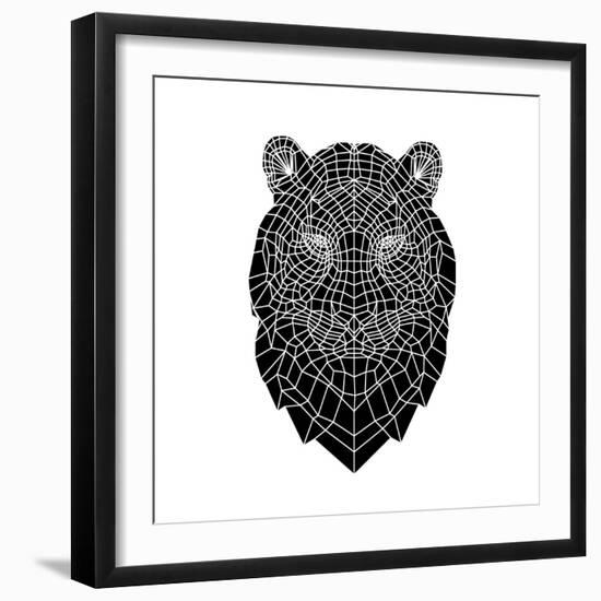 Black Tiger Head-NaxArt-Framed Art Print