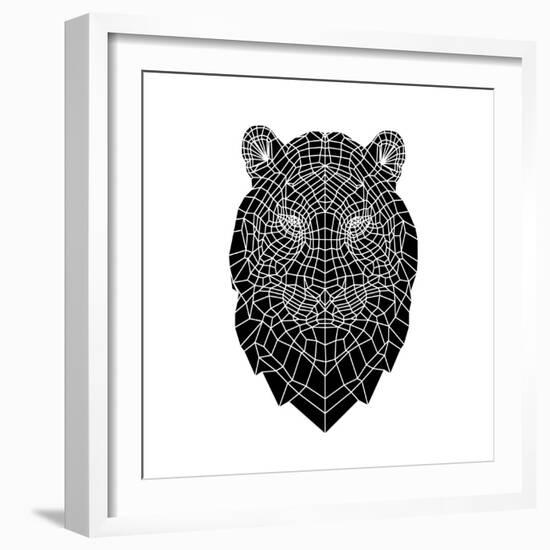 Black Tiger Head-NaxArt-Framed Art Print