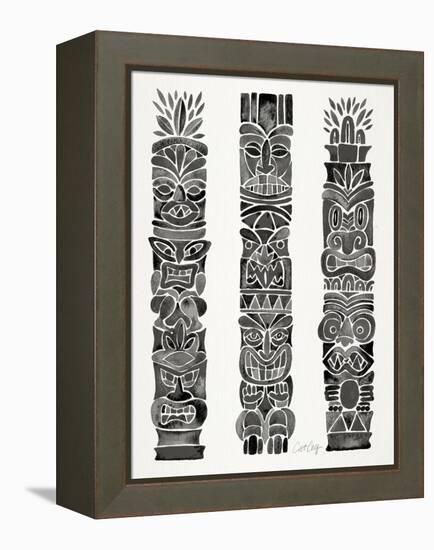 Black Tiki Totems-Cat Coquillette-Framed Premier Image Canvas