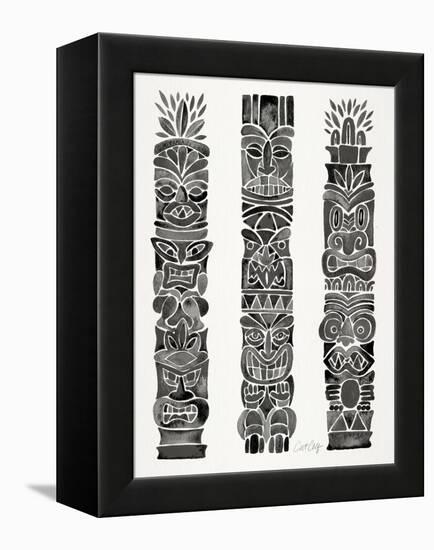 Black Tiki Totems-Cat Coquillette-Framed Premier Image Canvas