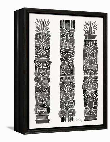 Black Tiki Totems-Cat Coquillette-Framed Premier Image Canvas