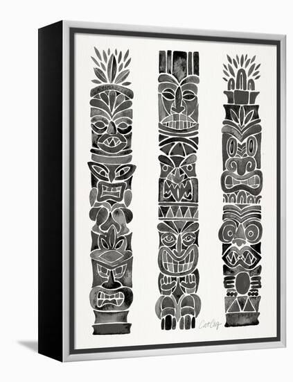 Black Tiki Totems-Cat Coquillette-Framed Premier Image Canvas