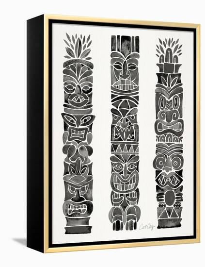 Black Tiki Totems-Cat Coquillette-Framed Premier Image Canvas