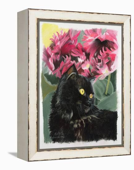 Black Tulips-Anne Robinson-Framed Premier Image Canvas