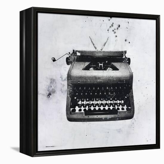 Black Typewriter-JB Hall-Framed Premier Image Canvas