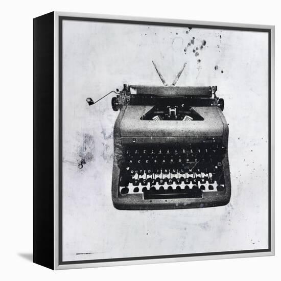 Black Typewriter-JB Hall-Framed Premier Image Canvas