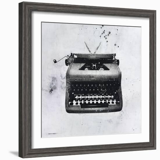 Black Typewriter-JB Hall-Framed Giclee Print