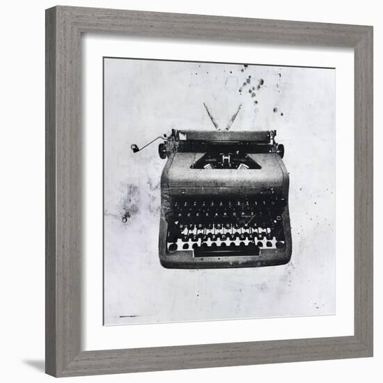 Black Typewriter-JB Hall-Framed Giclee Print