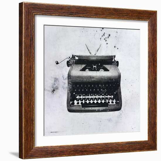 Black Typewriter-JB Hall-Framed Giclee Print