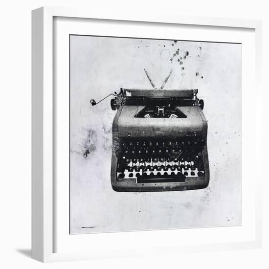 Black Typewriter-JB Hall-Framed Giclee Print