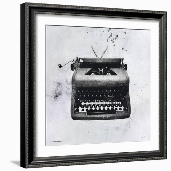 Black Typewriter-JB Hall-Framed Giclee Print