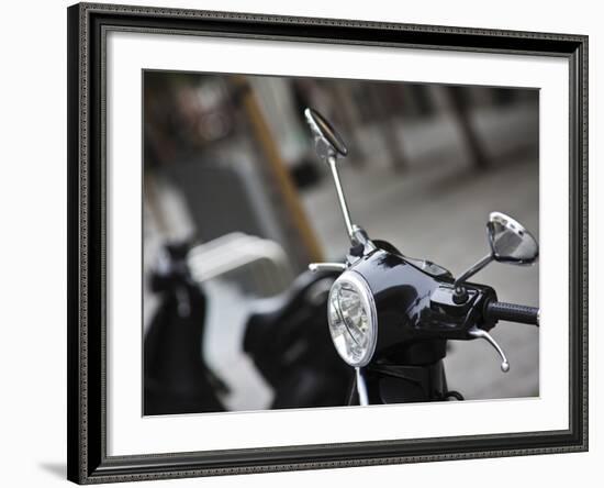 Black Vespa, Madrid, Spain-Walter Bibikow-Framed Photographic Print