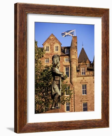 Black Watch Memorial and Scottish Flag, Edinburgh, Scotland, United Kingdom-Neale Clarke-Framed Photographic Print