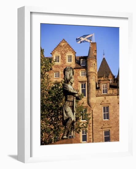 Black Watch Memorial and Scottish Flag, Edinburgh, Scotland, United Kingdom-Neale Clarke-Framed Photographic Print