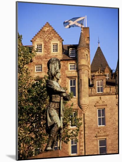 Black Watch Memorial and Scottish Flag, Edinburgh, Scotland, United Kingdom-Neale Clarke-Mounted Photographic Print