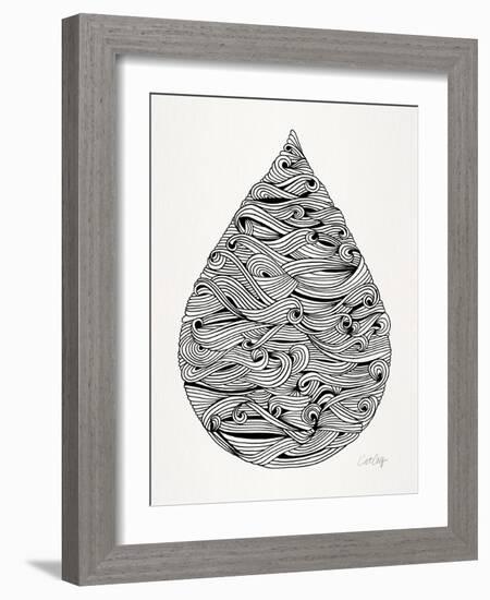 Black Water Drop-Cat Coquillette-Framed Giclee Print