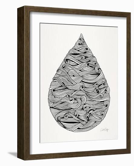 Black Water Drop-Cat Coquillette-Framed Giclee Print