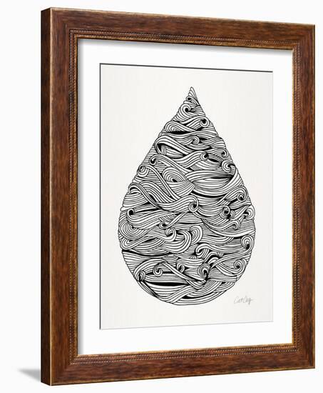 Black Water Drop-Cat Coquillette-Framed Giclee Print