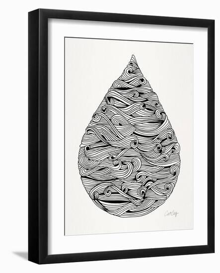 Black Water Drop-Cat Coquillette-Framed Giclee Print